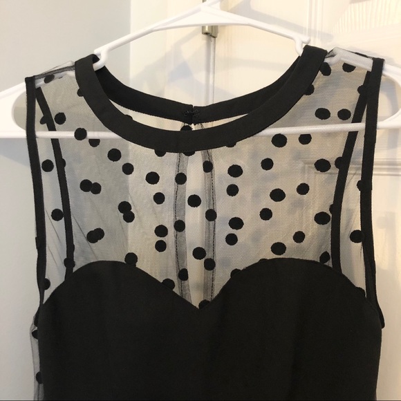 Black Polka Dot Mesh Top Dress 🖤 - Picture 3 of 6